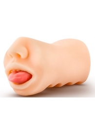 Телесный мастурбатор-ротик с язычком Oral Anne - Blush Novelties - в Майкопе купить с доставкой