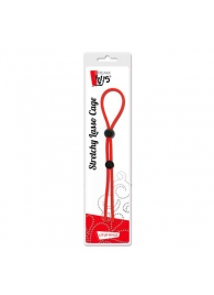 Красное лассо на пенис с двумя бусинами STRETCHY LASSO CAGE - Dream Toys - в Майкопе купить с доставкой