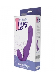 Фиолетовый безремневой вибрострапон DOUBLE DIPPER - Dream Toys - купить с доставкой в Майкопе