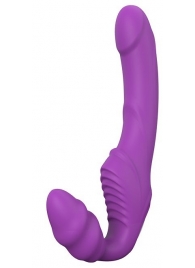 Фиолетовый безремневой вибрострапон DOUBLE DIPPER - Dream Toys - купить с доставкой в Майкопе