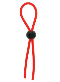 Красное эрекционное лассо с одной бусиной-утяжкой STRETCHY THIN LASSO - Dream Toys - в Майкопе купить с доставкой