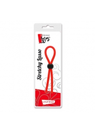 Красное эрекционное лассо с одной бусинкой-утяжкой STRETCHY THICK LASSO - Dream Toys - в Майкопе купить с доставкой