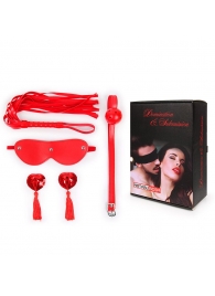 Пикантный набор БДСМ из 4 предметов в красном цвете - Notabu - купить с доставкой в Майкопе