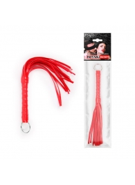 Красная плеть с рукоятью в оплетке - 28 см. - Notabu - купить с доставкой в Майкопе
