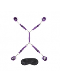 Фиолетовый набор фиксаций на кровати Classic Bedspreader - Lux Fetish - купить с доставкой в Майкопе