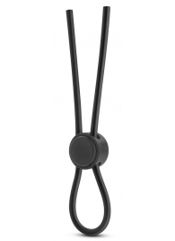 Черное силиконовое лассо на пенис SILICONE LOOP COCK RING - Blush Novelties - в Майкопе купить с доставкой