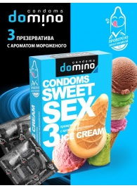 Презервативы для орального секса DOMINO Sweet Sex с ароматом мороженого - 3 шт. - Domino - купить с доставкой в Майкопе