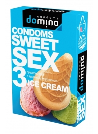 Презервативы для орального секса DOMINO Sweet Sex с ароматом мороженого - 3 шт. - Domino - купить с доставкой в Майкопе