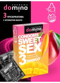 Презервативы для орального секса DOMINO Sweet Sex с ароматом манго - 3 шт. - Domino - купить с доставкой в Майкопе