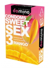 Презервативы для орального секса DOMINO Sweet Sex с ароматом манго - 3 шт. - Domino - купить с доставкой в Майкопе