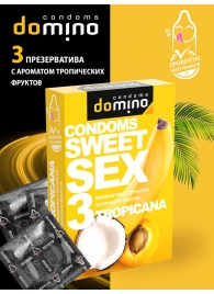 Презервативы для орального секса DOMINO Sweet Sex с ароматом тропических фруктов - 3 шт. - Domino - купить с доставкой в Майкопе