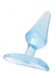Голубая анальная втулка с ограничителем - 6,5 см. - Toyfa Basic