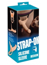 Силиконовый полый страпон на ремнях Silicone Strap-on - 16 см. - Orion - купить с доставкой в Майкопе