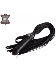 Черная плеть  Ковбой  с ручкой-фаллосом - 55 см. - Sitabella - купить с доставкой в Майкопе