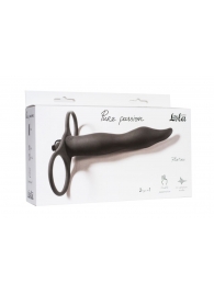 Черная вибронасадка для двойного проникновения Flirtini - 15,9 см. - Lola Games - купить с доставкой в Майкопе