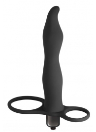 Черная вибронасадка для двойного проникновения Flirtini - 15,9 см. - Lola Games - купить с доставкой в Майкопе