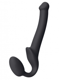Черный безремневой страпон Silicone Bendable Strap-On S - Strap-on-me - купить с доставкой в Майкопе