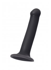 Черный фаллос на присоске Silicone Bendable Dildo M - 18 см. - Strap-on-me - купить с доставкой в Майкопе