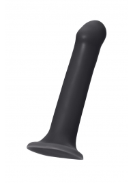 Черный фаллос на присоске Silicone Bendable Dildo L - 19 см. - Strap-on-me - купить с доставкой в Майкопе