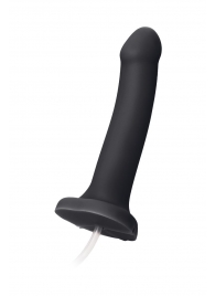 Черный фаллос с имитацией эякуляции Silicon Cum Dildo L - 19,6 см. - Strap-on-me - купить с доставкой в Майкопе