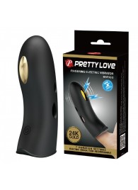 Черная вибронасадка на палец с электростимуляцией Marico - Baile - купить с доставкой в Майкопе