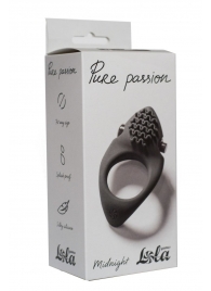 Черное эрекционное виброкольцо Pure Passion Midnight - Lola Games - в Майкопе купить с доставкой