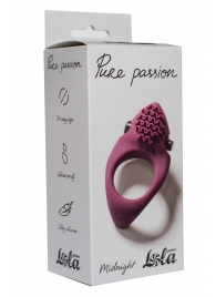 Бордовое эрекционное виброкольцо Pure Passion Midnight - Lola Games - в Майкопе купить с доставкой