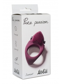 Бордовое эрекционное виброкольцо Pure Passion Sunset - Lola Games - в Майкопе купить с доставкой