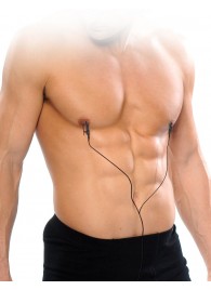 Черные электрические зажимы для сосков Shock Therapy Nipple Clamps - Pipedream - купить с доставкой в Майкопе