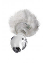 Стеклянная анальная втулка с хвостиком - 9,5 см. - Sexus - купить с доставкой в Майкопе