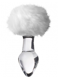 Стеклянная анальная втулка с хвостиком - 9,5 см. - Sexus - купить с доставкой в Майкопе