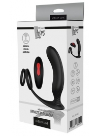 Черный массажер простаты REMOTE P-PLEASER - Dream Toys - в Майкопе купить с доставкой