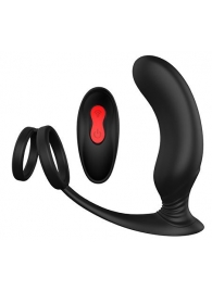 Черный массажер простаты REMOTE P-PLEASER - Dream Toys - в Майкопе купить с доставкой