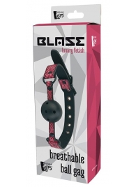 Черно-розовый кляп-шарик с отверстиями BALL GAG - Dream Toys - купить с доставкой в Майкопе