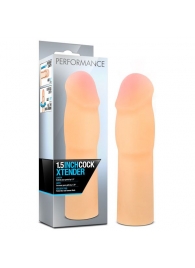 Телесная насадка-удлинитель на пенис PERFORMANCE 1.5INCH COCK XTENDER - 16 см. - Blush Novelties - в Майкопе купить с доставкой