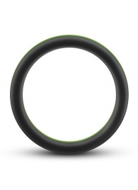 Черно-зеленое эрекционное кольцо Silicone Go Pro Cock Ring - Blush Novelties - в Майкопе купить с доставкой