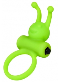 Зеленое эрекционное виброкольцо на пенис Cock Ring - A-toys - в Майкопе купить с доставкой