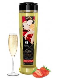 Массажное масло с ароматом клубники и шампанского Romance - 240 мл. - Shunga - купить с доставкой в Майкопе