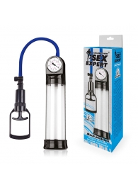 Прозрачная вакуумная помпа Sex Expert с манометром - Sex Expert - в Майкопе купить с доставкой