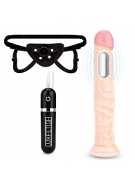 Регулируемые трусики с вибрирующей насадкой - 21 см. - Lux Fetish - купить с доставкой в Майкопе