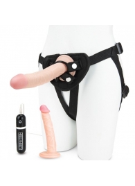 Регулируемые трусики с 2 насадками - 16 и 15 см. - Lux Fetish - купить с доставкой в Майкопе
