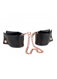 Черные мягкие наручники Entice French Cuffs с цепью - California Exotic Novelties - купить с доставкой в Майкопе