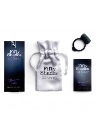 Темно-серое эрекционное кольцо Vibrating Love Ring с вибрацией - Fifty Shades of Grey - в Майкопе купить с доставкой