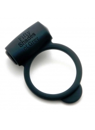Темно-серое эрекционное кольцо Vibrating Love Ring с вибрацией - Fifty Shades of Grey - в Майкопе купить с доставкой