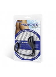 Стимулятор простаты с фиксацией эрекционным кольцом Prostate Gear - BlueLine - в Майкопе купить с доставкой