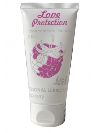 Лубрикант на водной основе с ароматом малины Love Protection Raspberry - 50 мл. - Lola Games - купить с доставкой в Майкопе