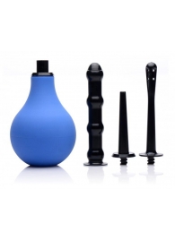 Анальный душ с 3 насадками Premium One-way Valve Anal Douche Set - XR Brands - купить с доставкой в Майкопе