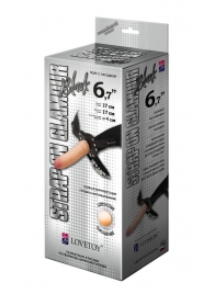 Пояс-трусики с насадкой Glamour - 17 см. - LOVETOY (А-Полимер) - купить с доставкой в Майкопе