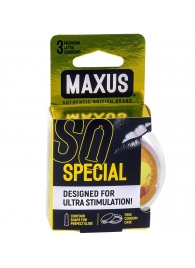 Презервативы с точками и рёбрами в пластиковом кейсе MAXUS Special - 3 шт. - Maxus - купить с доставкой в Майкопе