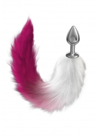 Серебристая анальная пробка с розовым хвостом Galaxy - Lola Games - купить с доставкой в Майкопе